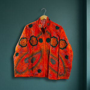 Traditional Classical Hand Embroidered <b>Velvet</b> <b>Jacket</b> Mandarin Collar Full Sleeve Floral Pattern Autumn <b>Women's</b> Coat In Wholesale - Product Image 2