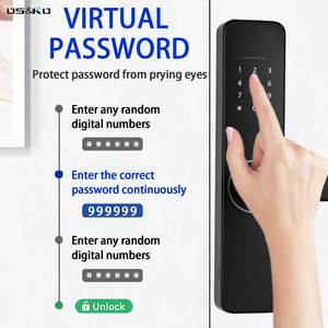 Khóa thông minh sinh trắc học bảo mật cao với ứng dụng <span class=keywords><strong>wifi</strong></span> tuya điều khiển từ xa vân tay thẻ RFID mật khẩu mở khóa thiết kế chống trộm - Product Image 5