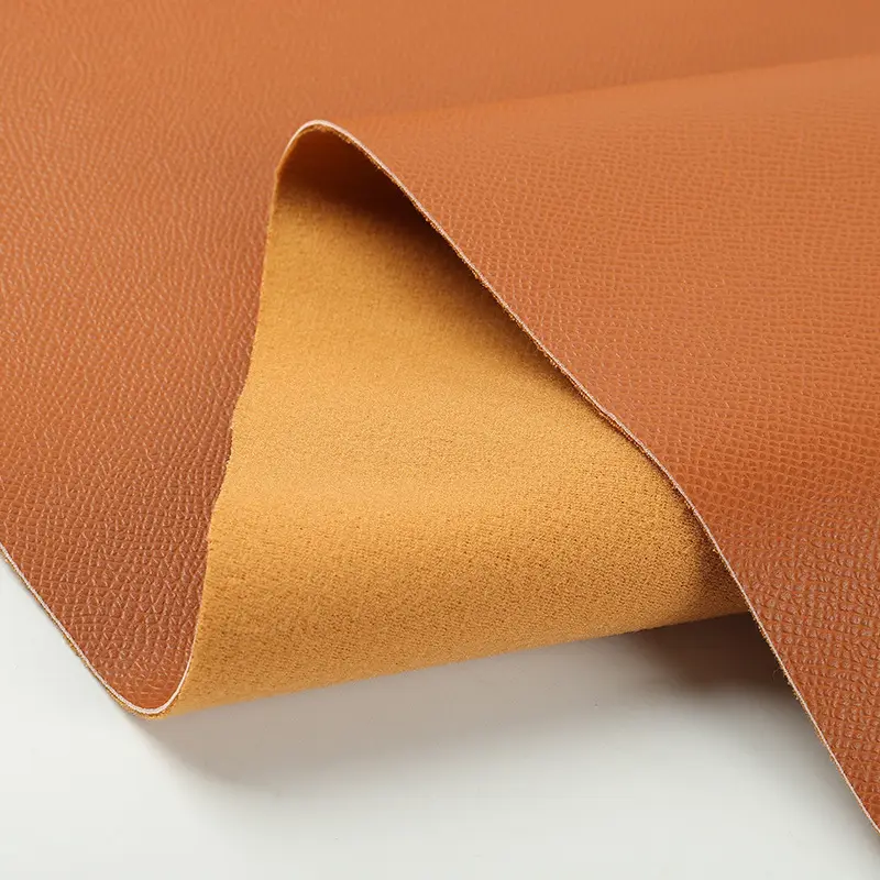 Tissu en similicuir PU motif litchi classique pour meubles et housses de sièges d'automobile
