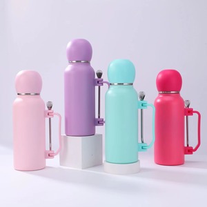 Borraccia termica sottovuoto in acciaio inox di alta qualità con coperchio <span class=keywords><strong>a</strong></span> tazza, grande maniglia ergonomica, capacità 1 litro, per campeggio all'aperto - Product Image 6