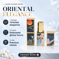 TERSEDIA TANPA MINIMUM ORDER Tabung Lipstik ABS Tabung Kosong Cetak 3D Embossed Magnetic Case Siap Kirim Grosir Kosmetik Gaya Cina Baru