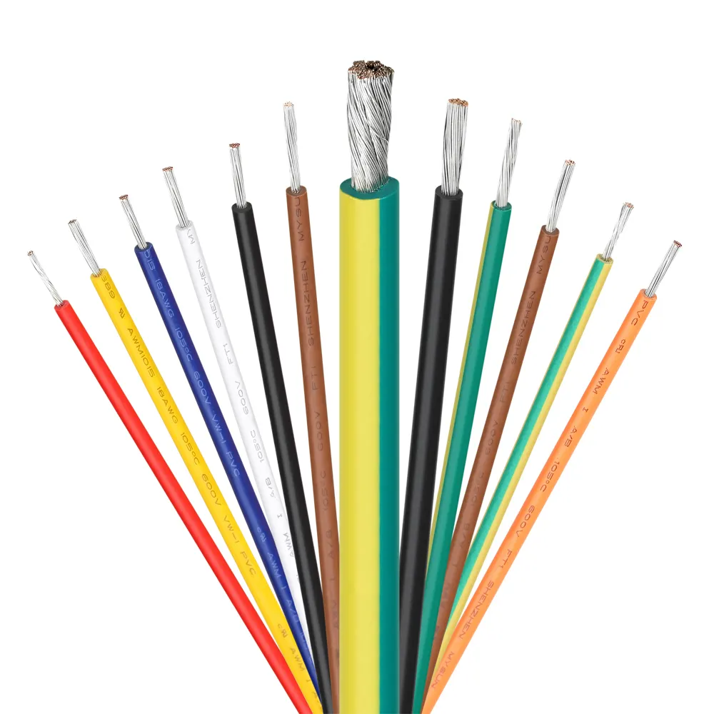 2.5mm 4mm 6mm câble électrique en Silicone fils électriques flexibles 8AWG 12AWG 14AWG 18AWG fil électrique toronné en cuivre étamé solide