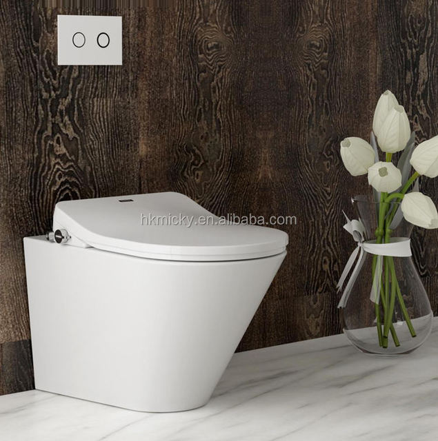 Ceramic Big Size Auto Flush Smart Toilet With Automatic Seat