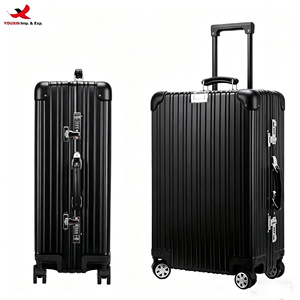 Valise cabine en aluminium, valise rigide approuvée TSA pour les voyages d'affaires, valise de <span class=keywords><strong>voyage</strong></span> à roulettes silencieuses, commande en gros mixte RTS - Product Image 1