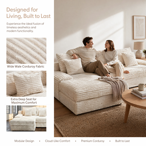 Sofás Modulares Combinables en Caja, Sofá Seccional en Forma <span class=keywords><strong>de</strong></span> L, <span class=keywords><strong>Muebles</strong></span> <span class=keywords><strong>Modernos</strong></span> y Relajantes para <span class=keywords><strong>Sala</strong></span> <span class=keywords><strong>de</strong></span> Estar - Product Image 2
