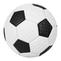 Ballon de football miniature classique noir et blanc en PVC pour enfants, taille 2, cousu à la machine, adapté aux activités promotionnelles