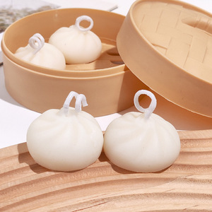 Novelty Mini Soup Bun Scented Candle Set With Steamer Case Cozy Bedroom Tabletop Home Atmosphere Decor <b>Ornament</b> - Product Image 4