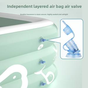 Piscina inflable gruesa para la familia, parque acuático para niños, hamaca grande para exteriores, juguete de anillo respetuoso con el medio ambiente - Product Image 1