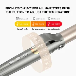 Factory Wholesale New Design Electric LCD Digital Display Smart Timer Hair Curler Curling Iron Light Weight Curling Iron