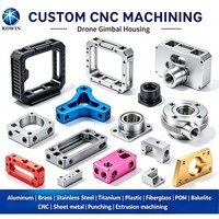 Boîtier de cardan de drone en aluminium 6063 usiné CNC à faible vibration pour moteur, idéal pour l'inspection industrielle et le montage de charge utile de drone (UAV)