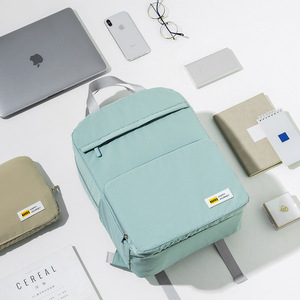 Lightweight Backpack 15 Inches Solid Color Unisex Casual Travel Student Schoolbag - Product Image 2