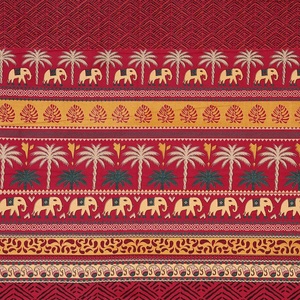 Draps plats rouges élégants et vintage avec 2 taies d'oreiller incluses, coton 300 fils, 2 taies d'oreiller, prix de gros - Product Image 4