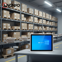 LN PC Industrial Resistente de Panel Metálico sin Ventilador de 15 Pulgadas con Procesador Intel Core I5 y Escáner de Código de Barras 1D/2D para Uso Logístico