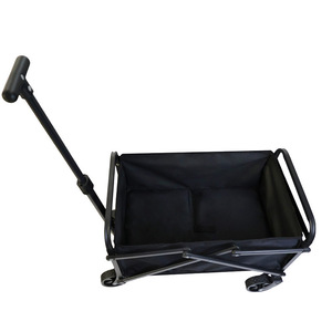 Outdoor Opvouwbare Winkelwagen Picknickwagen Camping Kar Met Opbergplatform 40l Vierwielig Stalen Frame - Product Image 4