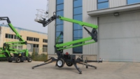 Nacelle élévatrice à flèche montée sur remorque 30ft 45ft, double alimentation, pour utilisation extérieure et intérieure, tractée