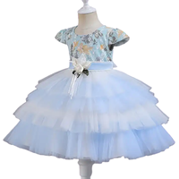Couche de conception OEM Robe d'anniversaire pour filles à fleurs Robes tutu colorées de princesse d'été