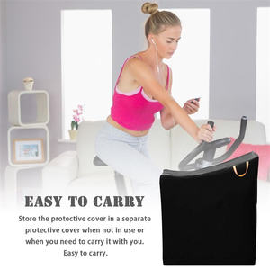 आउटडोर इनडोर निविड़ अंधकार सायक्लिंग स्थिर सुरक्षात्मक फिटनेस व्यायाम बाइक कवर के साथ भंडारण बैग - Product Image 6