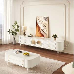 Modern <b>Tv</b> Console Table Living Room Furniture Luxury <b>Tv</b> <b>Stand</b> <b>Tv</b> Cabinet for Bedroom Unfinished <b>Teak</b> Wood Furniture - Product Image 2