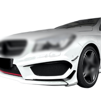 Autocollant de ventilation avant en ABS noir brillant et motif carbone pour Mercedes CLA C117 2013-2015