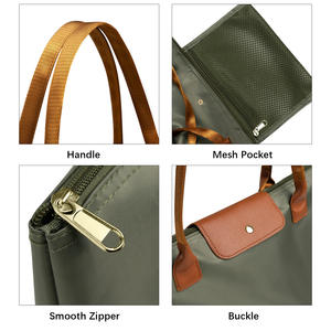 Oxford Cloth Foldable <b>Large</b> Capacity Canvas Lining Dumpling Bag <b>Handbag</b> Shoulder Bag Women's Shopping Bag - Product Image 5