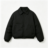 Veste d'hiver matelassée noire de haute qualité pour homme, coupe oversize, style bomber décontracté, manteau chaud et épais, fermeture éclair, streetwear, vêtement d'extérieur