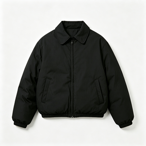 Giacca Invernale Imbottita di Alta Qualità per Uomo, Nero, Oversize, Casual, Stile Bomber, Calda e Spessa, con Zip, Abbigliamento Streetwear - Product Image 3