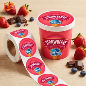 Custom Eco-Friendly Reusable Low Temperature Waterproof Freezer Adhesive PP Roll Food Label Logo Sticker for Frozen Packaging - Product Image 4
