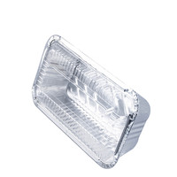 Mini moules à pain jetables en aluminium avec couvercles, petit récipient rectangulaire pour la cuisson de gâteaux, pain, préparation de repas, nourriture, plastique PP