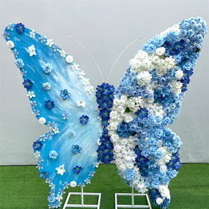 Arche décorative géante en forme de papillon, grand support coloré pour fleurs et papillons, idéal pour les mariages, les fêtes et les accessoires photo. - Product Image 5