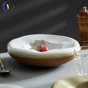 Bol en céramique moderne en forme de nid avec design irrégulier pour la vaisselle des hôtels, restaurants, clubs et cérémonies - Product Image 4