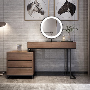 Tocador Simple de madera con espejo para dormitorio y apartamento, <span class=keywords><strong>mueble</strong></span> de almacenamiento, venta al por mayor - Product Image 2