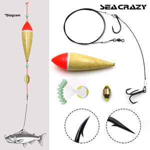 <span class=keywords><strong>Flotteur</strong></span> de pêche OEM en bois avec perle phosphorescente et accessoire d'hameçon pour thon, pour la pêche au bar, à la truite, au brochet et à la carpe - Product Image 5