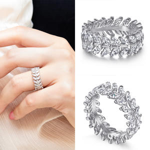 3Piece Bridal Fashion Fine Jewelry 925 Sterling <b>Silver</b> Necklace Stud Earrings <b>Ring</b> Zirconia Jewelry <b>Sets</b> for Women - Product Image 5