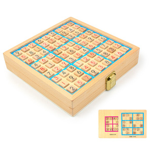Jeu de <span class=keywords><strong>Sudoku</strong></span> Andux <span class=keywords><strong>3</strong></span>-en-1 en Bois : Boîte de Jeu de Placement de Nombres en Bois, Jouet d'Éveil Précoce - Product Image 2