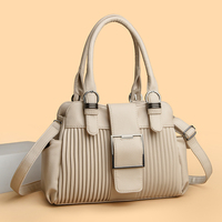 Neue Plissierte Design-Reißverschluss-PU-Tasche Faltbare Große Damen-Umhängetasche Modische Vielseitige Handtasche Stückpreis