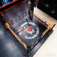 Anneau de boxe professionnel personnalisé pour l'entraînement en salle, en plein air, Muay Thai, UFC, MMA, équipement de kick-boxing, construction en acier