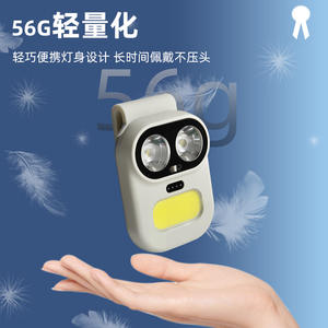 Linterna frontal con sensor tipo ojo de gato M6, recargable, magnética, con luz COB, para senderismo y camping, con carga rápida tipo C - Product Image 4