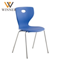 Chaise de réunion et de formation en plastique moderne, confortable, empilable et de haute qualité pour l'école et le bureau à domicile