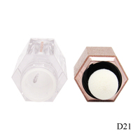 Tube de brillant à lèvres cosmétique octogonal unique de 7ml, conteneur vide transparent en plastique avec brosse