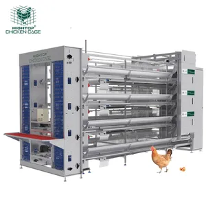 H Type Birds 3 Tiers 4 Tiers Egg Layers Automatic Poultry Battery Chicken Cages Uganda Design Galvanized Equipment