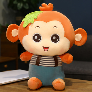 Muñeco de Peluche de Mono Suave de 25 cm, Relleno de Algodón, Color Rosa/Marrón, Muñeco de Seguridad para Bebés, Logotipo Personalizado, Venta al por Mayor de Fábrica China - Product Image 3