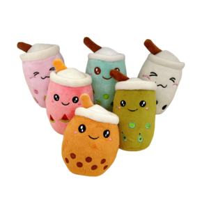 Juguete de peluche Boba Milk Tea Dog con chirriador para masticar y jugar - Product Image 2