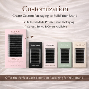 Extensiones de Pestañas Individuales de Cachemira de Marca Privada, Efecto Ojo de Gato, Curvatura L, Aspecto Húmedo, 8-16mm - Product Image 6