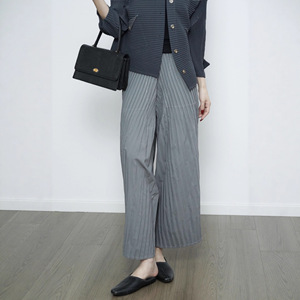 Pantalones Texturizados PY para Mujer, Pantalones Anchos Casuales con Pliegues, Estilo Coreano, Tallas Grandes, Diseño de Moda Femenina, Tienda en Línea de Venta al Por Mayor - Product Image 3
