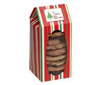 Boîtes d'emballage pour biscuits, lamination mate, boîte alimentaire personnalisée FCS pour biscuits avec fenêtre, boîte à biscuits