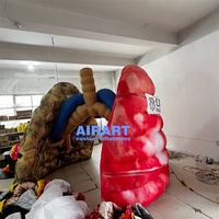 Modèle gonflable de poumon de cigarette de décoration de vente de publicité, ballon gonflable de poumon d'organe de corps de simulation