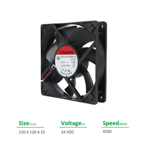Sunon PMD2412PTB1-A (2).GN 120x120x25มม. 490mA 24VDC 11.8W 4500rpm 150CFM ไฟฟ้าตู้บอลพัดลมแกน OEM ODM - Product Image 2