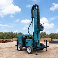 Foreuse de puits d'eau portable diesel FY-350L 350m avec moteur, boîte de vitesses, pompe et équipement de forage monté sur roues, diamètre 100-350mm