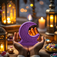 Moule 3D Mandala en forme d'arc en plâtre décoratif pour bougie en résine Moule en silicone pour bougie parfumée pour Eid Mubarak