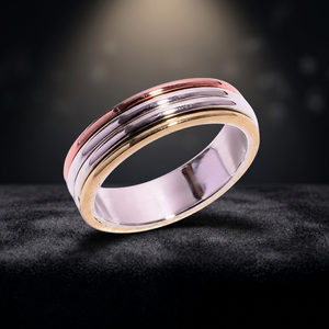 Natural Meditation <b>Spinner</b> 925 Wholesale Sterling Silver Handmade Two Tone Brass <b>Ring</b> Jewelry Wholesale Factory Price - Product Image 2